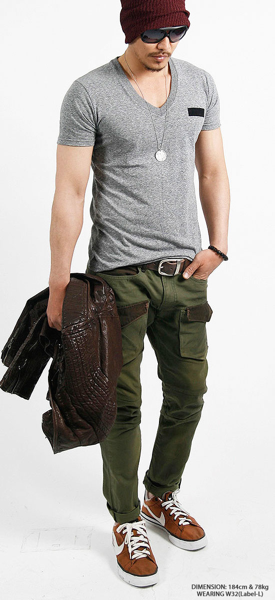 slim cargo pants mens